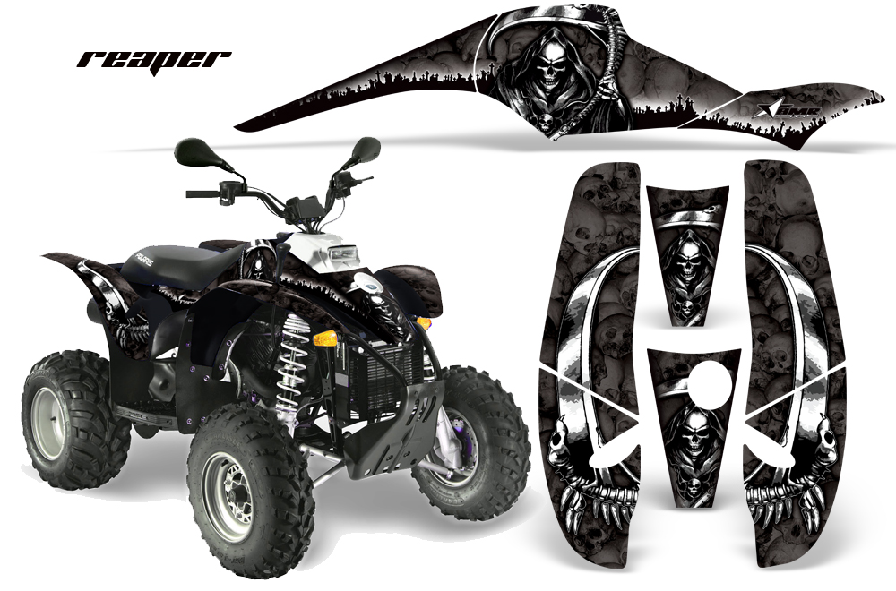 Polaris Scrambler 500 Trlblazer 350 Graphics Reaper Black